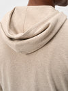 Johnnie-O Button Henley Hoodie in Cream