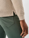 Johnnie-O Button Henley Hoodie in Cream