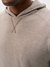 Johnnie-O Cotton Blend Hoodie in Coffee