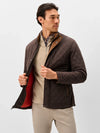 Johnnie-O Juno Quilted Snap Jacket in Cocoa
