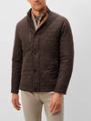 Johnnie-O Juno Quilted Snap Jacket in Cocoa