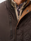 Johnnie-O Juno Quilted Snap Jacket in Cocoa