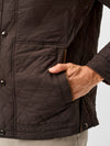 Johnnie-O Juno Quilted Snap Jacket in Cocoa