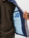 Johnnie-O Juno Quilted Snap Jacket in Navy