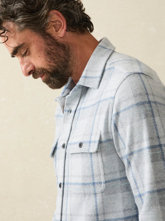 Faherty Brand Legend Sweater Shirt in Maine Sky PLaid