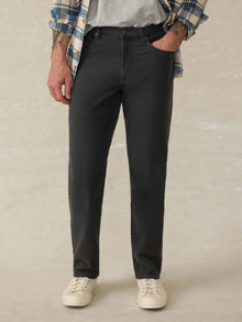  Faherty Brand Stretch Terry 5-Pocket Pant in Onyx Black