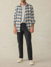 Faherty Brand Stretch Terry 5-Pocket Pant in Onyx Black