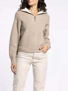  Thread & Supply Celia Pullover in Taupe Heather