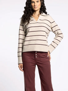  Thread & Supply Radley Sweater in Cream Burgundy