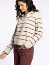 Thread & Supply Radley Sweater in Cream Burgundy