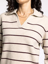 Thread & Supply Radley Sweater in Cream Burgundy