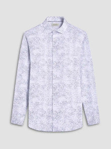  James Leaf Print OoohCotton® Shirt in Peacock Bugatchi