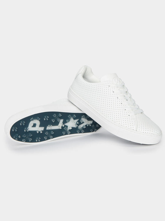  G/Fore Women's Durf Perforated Leather Golf Shoe in Snow 