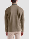 Bugatchi Houndstooth Performance Quarter Zip in Taupe