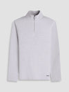Bugatchi Heathered Waffle Knit Quarter Zip in Chalk