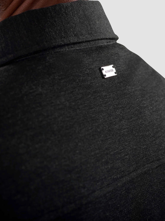 Soft Touch™ Performance Melange Knit Shirt in Black