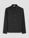 Bugatchi Soft Touch™ Performance Melange Knit Shirt in Black