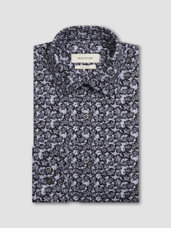 Bugatchi James Floral OoohCotton® Shirt in Black