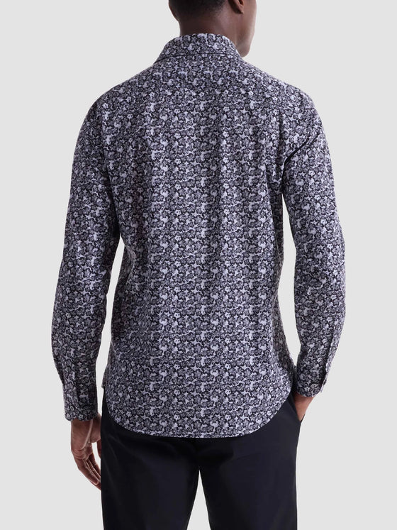 Bugatchi James Floral OoohCotton® Shirt in Black