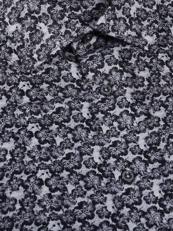 Bugatchi James Floral OoohCotton® Shirt in Black