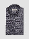 Bugatchi James Leaf Print OoohCotton® Shirt in Anthracite