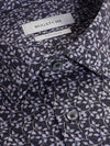 Bugatchi James Leaf Print OoohCotton® Shirt in Anthracite