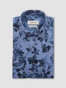  Bugatchi James Floral OoohCotton® Shirt in Cobalt