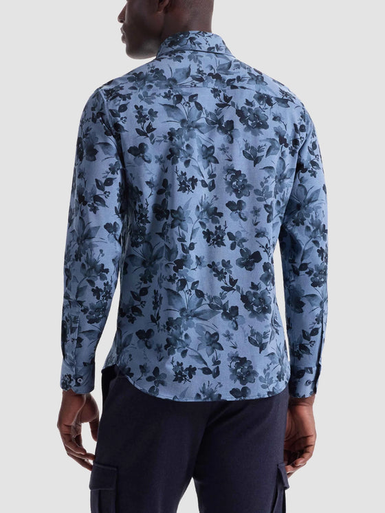 Bugatchi James Floral OoohCotton® Shirt in Cobalt