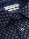 Bugatchi Jimmy Double-Sided Floral & Chevron OoohCotton® Shirt in Anthracite