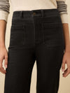Faherty Brand Stretch Terry Patch Pocket Pant in Onyx Black