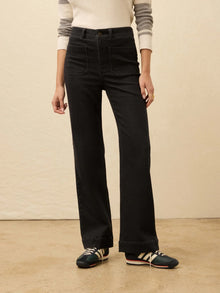  Faherty Brand Stretch Terry Patch Pocket Pant in Onyx Black