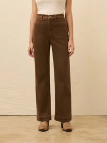  Faherty Brand Stretch Terry Patch Pocket Pant in Walnut