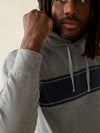 Faherty Brand Legend Sweater Hoodie in Fossil Grey Twill