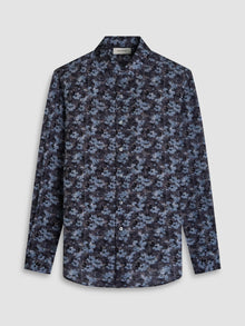  Bugatchi Julian Floral Shirt in Truffle