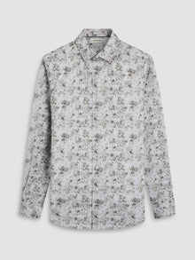  Bugatchi Julian Floral Shirt in Limestone