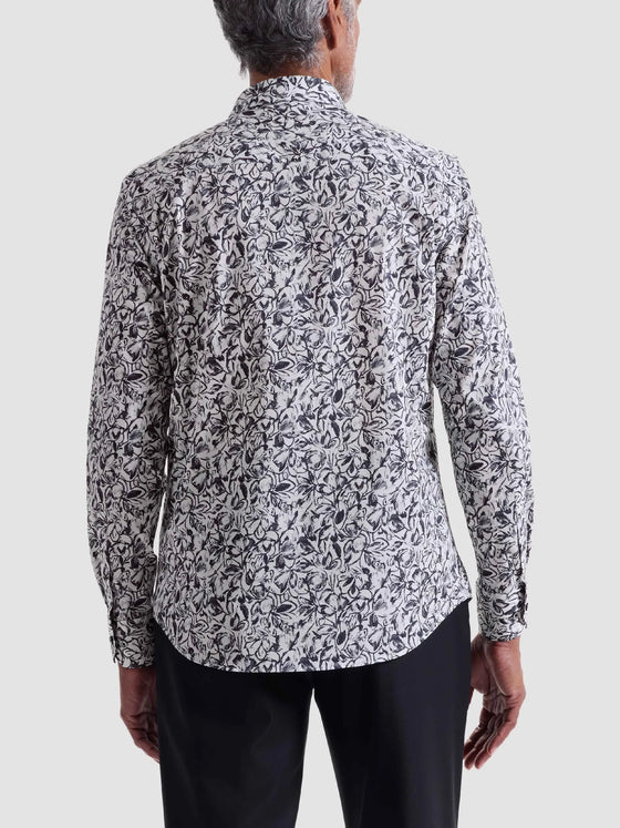 Bugatchi Julian Floral Shirt in Black