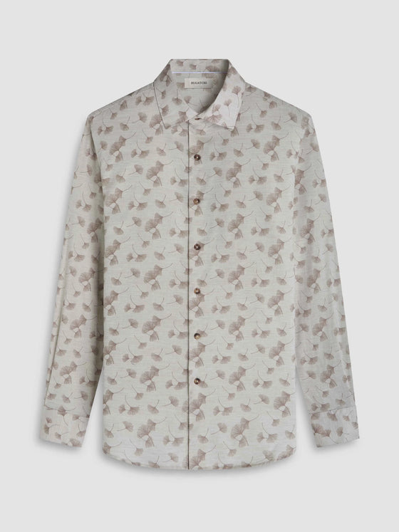 Bugatchi Axel Floral Shirt in Sand