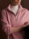 Varley Hawley Half Zip Sweat in Rose Marl
