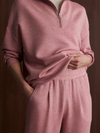 Varley Hawley Half Zip Sweat in Rose Marl