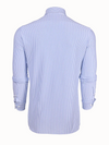 Greyson's Birmingham Bengal Striped Knit Shirt in Wolf Blue / Arctic