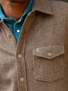 Criquet Herringbone Shacket in Camel