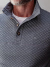 Criquet Quilted Pullover in Dark Heather gray