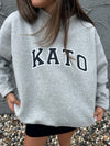 Kato Clothing Kato Cozy Mock Neck Sweatshirt in Gray