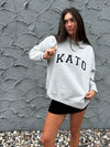 Kato Clothing Kato Cozy Mock Neck Sweatshirt in Gray
