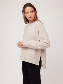  Side Slit Sweater in Oat from Fifteen Twenty