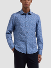 Bugatchi's James OoohCotton® Floral Shirt in Cobalt