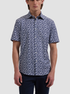 Bugatchi's Miles OoohCotton® Floral Short-Sleeve Shirt in Navy