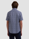 Bugatchi's Miles OoohCotton® Floral Short-Sleeve Shirt in Navy