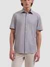 Bugatchi's Miles OoohCotton Mosaic Short-Sleeve Shirt in Shark