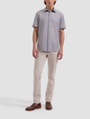 Bugatchi's Miles OoohCotton Mosaic Short-Sleeve Shirt in Shark